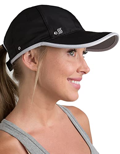 Saaka Performance Sports Hat. Lightweight, Quick Drying. Running, Tennis & Golf Cap For Women (Black, Small) #TOP23
