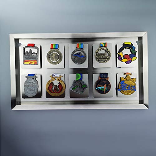 Caja expositora Insignias,Caja exhibición medallas,Medal Hanger,Medal Show Metal Bracket,Medal Rack Continue Running,Runner's Medal Hanger,Medal Display Stand,Acero inoxidable 304,superficie cepillada