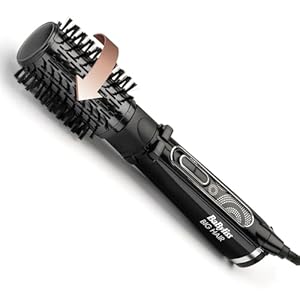 BaByliss Big Hair Rotating Hair Dryer Brush – Dry and Style in One Step, 2 Speeds & Alternating Directions, Ionic Frizz-Control, 50mm Barrel, Black, 2885U