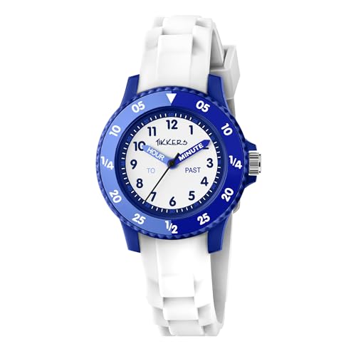 Tikkers Kids White Silicone Strap Timer Teacher Watch