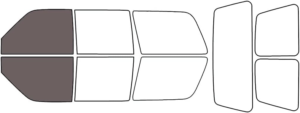 Rvinyl Window Tint Kit Compatible with GMC Yukon 1995-1999 4 Door - Black 35% - Single Ply No Bubble Film - Do it Yourself Vehicle Front Precut Kit