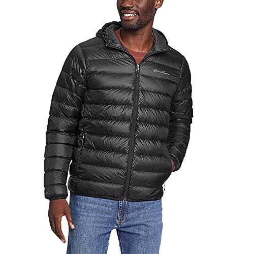 Image of Eddie Bauer Men's CirrusLite Down Hooded Jacket, Black, XXX-Large, Tall