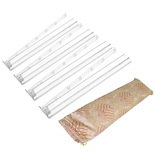 Poussoir Mahjong 45 cm lot de 4 réglettes ABS pour jeu de groupe et accessoire de table