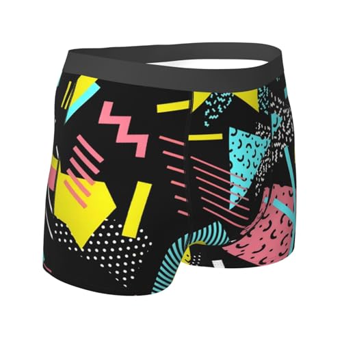 Hot Air Balloons And Clouds Comfortable And Well Fitting Men'S Multi Sided Flat Angle Underwear3