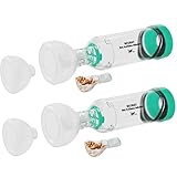 Cat Inhaler Spacer with Unique Panic Soother & Sensitive Flow Indicator– Two Sets Included, 2 Sets for Convenient Use (Backup Inhaler for When One is Still Not Dry After Cleaning) Green 2 Packs