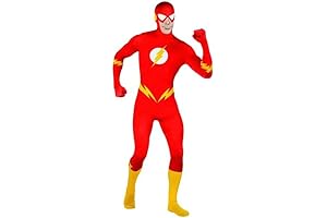 Adult Halloween Flash Superhero Muscle Jumpsuit Costume