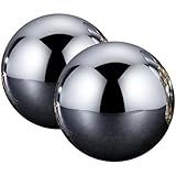 ARTIBETTER 2 piezas Piedras Metálicas para Whisky de Acero Inoxidable Bolas de Hielo Reutilizables para Enfriar Vino y Bebidas sin Diluir de Unidades