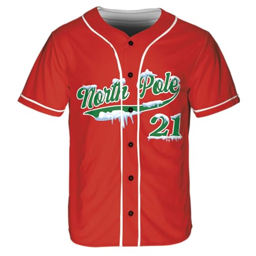 Camiseta personalizada de béisbol Merry Christmas ThuhaTree Store XS-5XL, multicolor para hombre miniatura 2