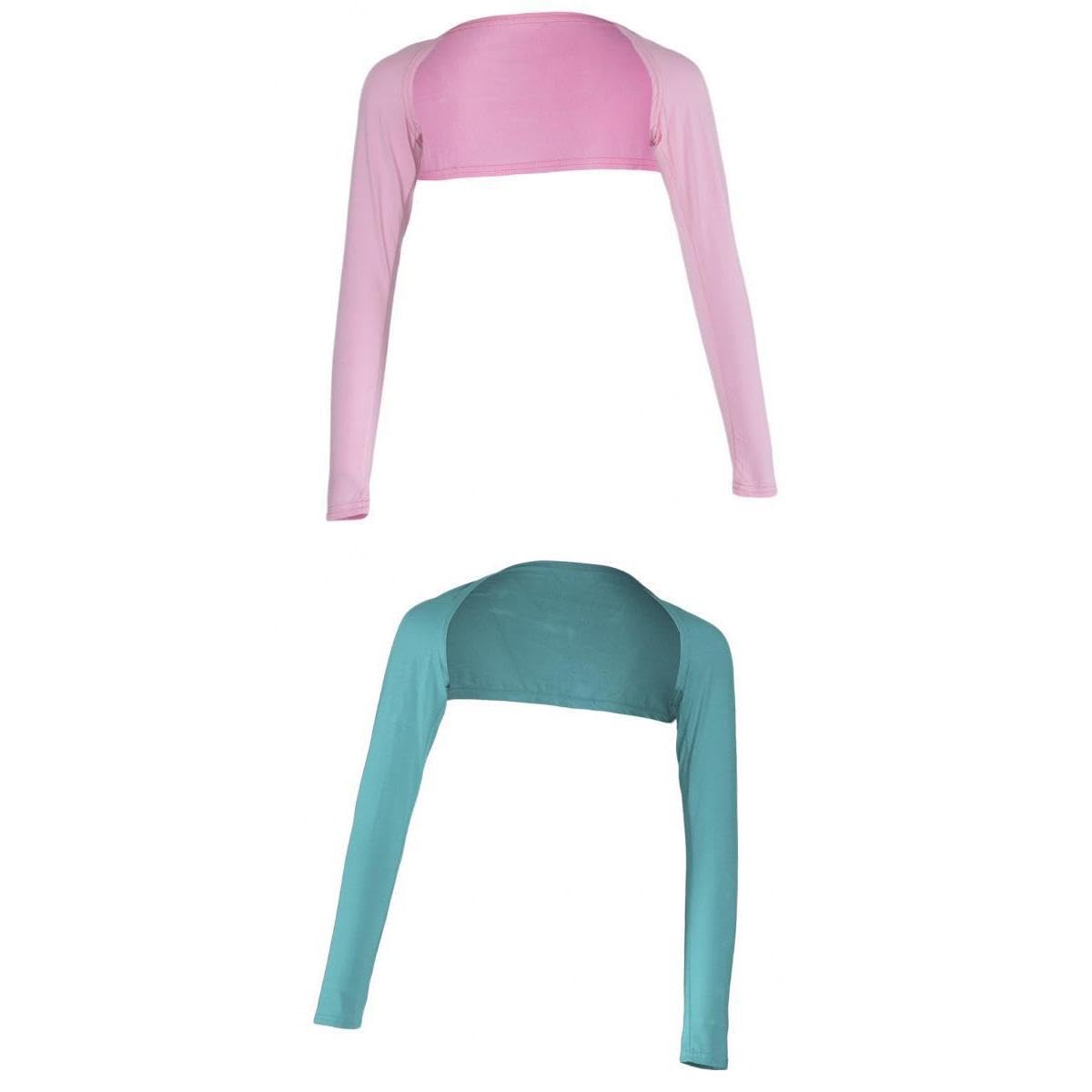 2 Piece Islamic Women Ramadan Solid One Piece Elastic Arm Cover Shrug-image-30
