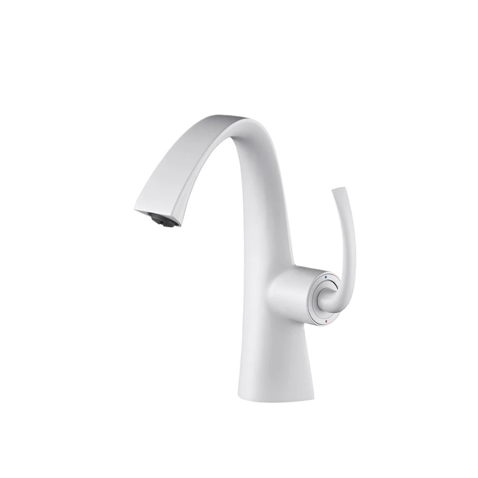 Lyvqzpwlr Wit Bathroom Basin Pillar Taps, Bathroom Sink Faucet Multicolor Single Lever Hot Cold Brass Mixer Tap(Wit)