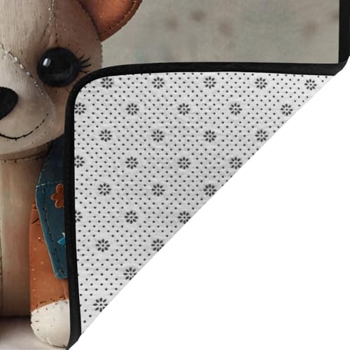 Tapis imprimé chiot pour protéger le sol des rayures sous la table basse - 6
