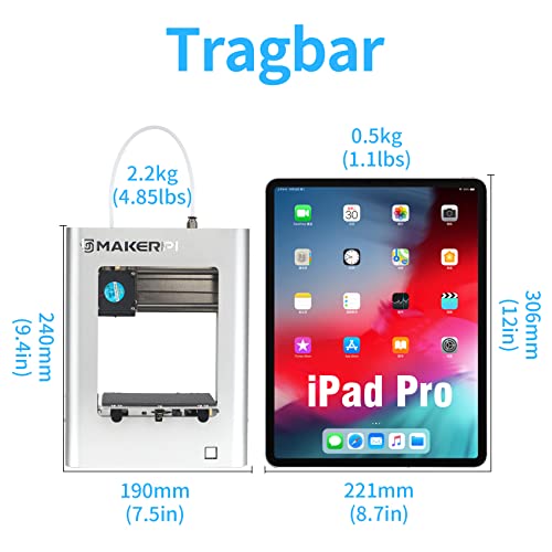 MakerPi 3D Drucker Mini Klein Tragbar Für Kinder,Ein Knopfdruck,24V Sicheres Ladegerät,Automatische Nivellierung,Biegbare Plattform,TF Kartendruck,48W Stromverbrauch,Bauraum 100X100X100mm - Image 7