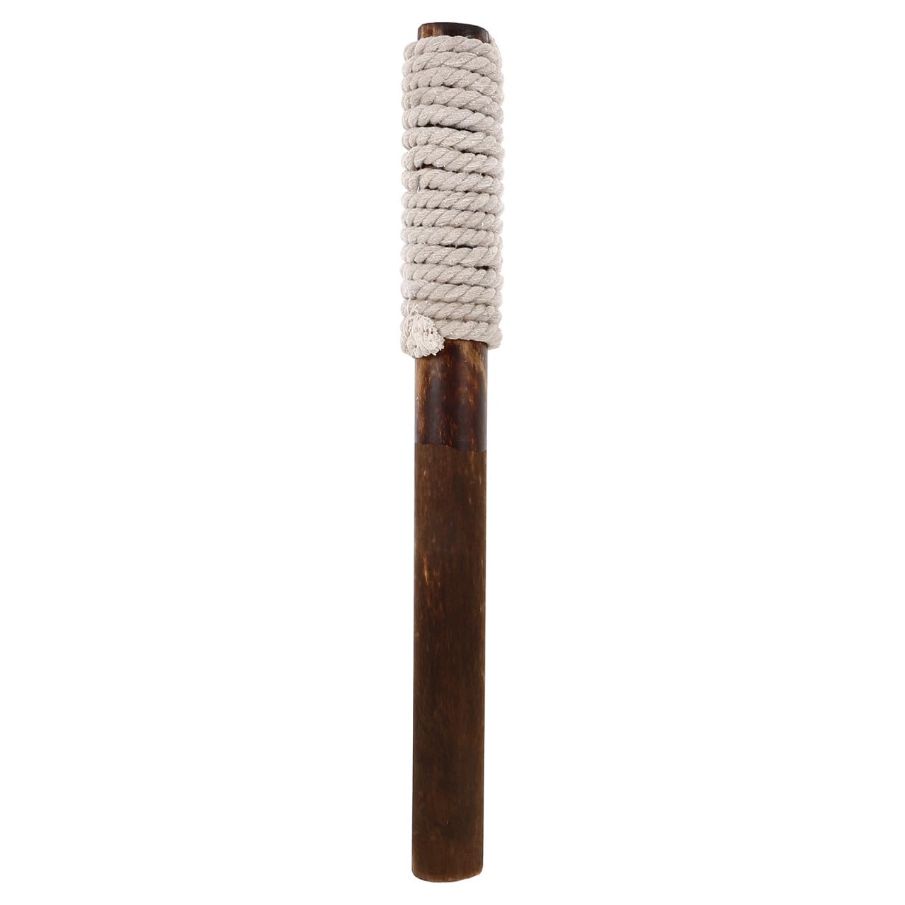 Antorcha de jardín SHINEOFI de madera marrón con tejido de cuerda para camino exterior