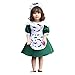 NOLITOY Halloween Dla Dzieci Cosplay Kostium Dla Dzieci Maid Strój Francuski Pokojówka Kostium Z Dziewczynami Fartuch Role Play Bat Wzór Druku Ubrania Zielony I Biały S