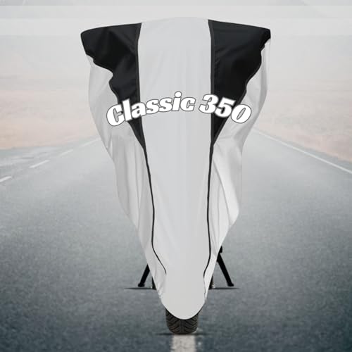 Image of Motorcycle Bike Body Cover for Outdoor Use - Heavy Fabric Water Resistant Two Wheeler Cover with UV, Dust & Rain Protection Compatible for Classic 350