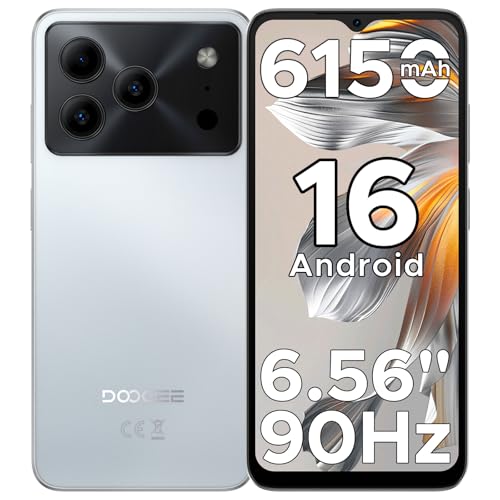 DOOGEE Note 56 Android 16 Smartphone Ohne Vertrag, 6150mAh Akku, 8,45mm Ultradünn + 6.56\" HD + 90Hz Handy Günstig, Octa Core, 24 GB + 64 GB/ 2TB TF, 4G Dual SIM Simlockfreie Handys, Face ID/GPS/OTG DOOGEE Note 56 Android 16 Smartphone Ohne Vertrag, 6150mAh Akku, 8,45mm Ultradünn + 6.56\" HD + 90Hz Handy Günstig, Octa Core, 24 GB + 64 GB/ 2TB TF, 4G Dual SIM Simlockfreie Handys, Face ID/GPS/OTG