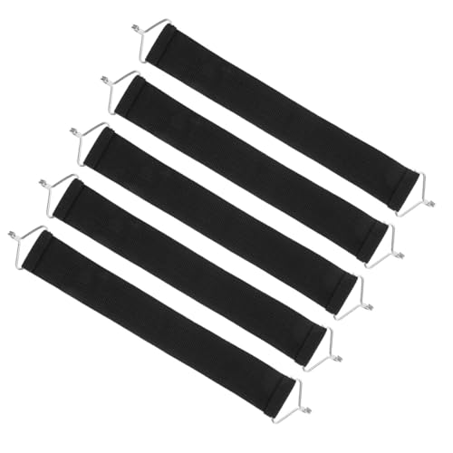 KOMBIUDA 5 Correas de Refuerzo Negras para Sillón Plegable Tiras Antigrietas Reforzadas de Alta Durabilidad Accesorio para Reparación y Aumento de Capacidad de Carga Uso Exterior para