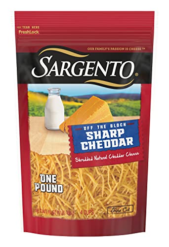 Sargento Shredded Sharp Natural Cheddar Cheese, Fine Cut, 16 oz.