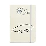 Lieferumfang: 1 x Notizbuch Steckdose Ladekabel Stecker Muster Notebook Dicke Journal Schneeflocken Winter