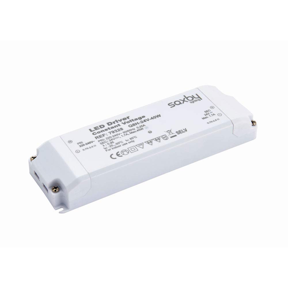 Constant Voltage LED Driver 40W 24V IP20 Rated for Indoor LED Lighting