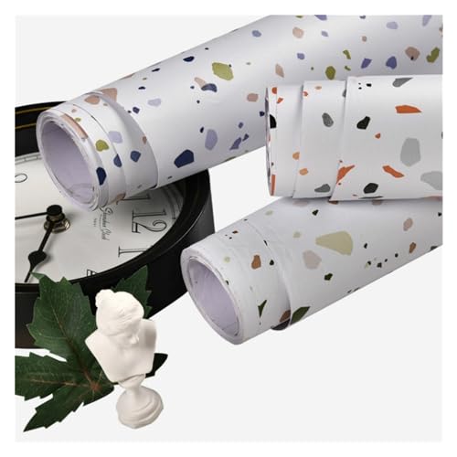Papier peint auto-adhésif terrazzo pour masquer les défauts des meubles