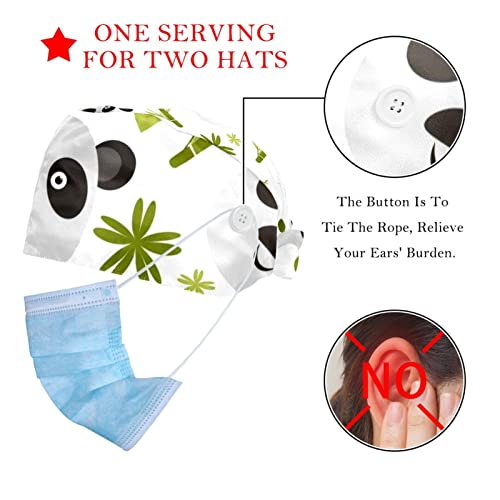 Chapeaux de travail panda en textile de qualité supérieure lavable et résistant - 2