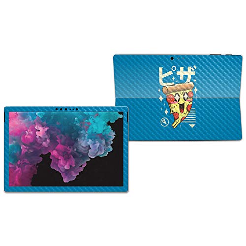 Image of MIGHTY SKINS MightySkins Carbon Fiber Skin for Microsoft Surface Pro 6 - Pizza Kawaii | Protective, Durable Textured Carbon Fiber Finish | Easy to Apply, Remove, and Change Styles | Made in The USA