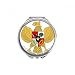 Indonesia National Emblem Country Hand Compact Mirror Round Portable Pocket Glass