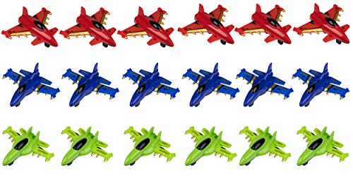 Juvale Party Favor Airplanes Pull-Back Toys (18 Pack)