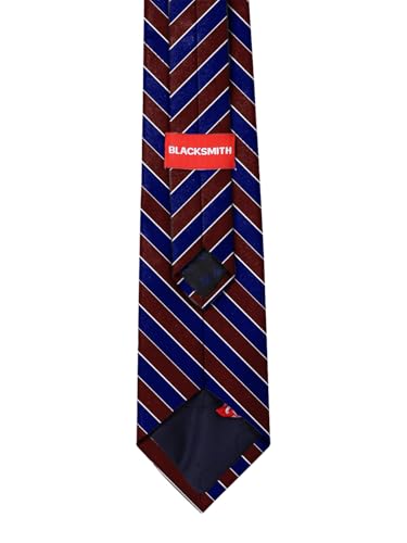 Image of BLACKSMITH Black & Grey Stripe Neck Tie for Office Wear, Formal Ties for Men - 3 inch Smart Width Necktie