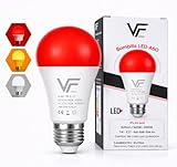 VERLSA Bombilla Led 3 Tonalidades - E27-7w - Luz Roja Nocturna Melatonina 625nm, Ámbar 1600k y Blanca 4000k - 0% Luz Azul - Bombilla Roja Flicker Free - Relajante, Regalo Para Bebé/Lactancia y Adultos