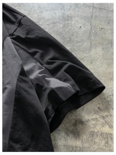 Men's Color Block Graphic Tees Crewneck Short Sleeve Drop Shoulder T Shirts Streetwear4