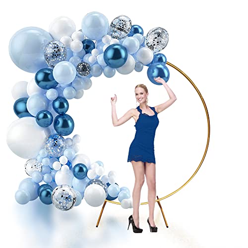 Round Backdrop Stand, 7.2Ft Golden Circle Balloon Arch Stand Kit, Wedding Arch Frame Stand For Baby Shower Birthday Party Graduation Decoration #TOP13