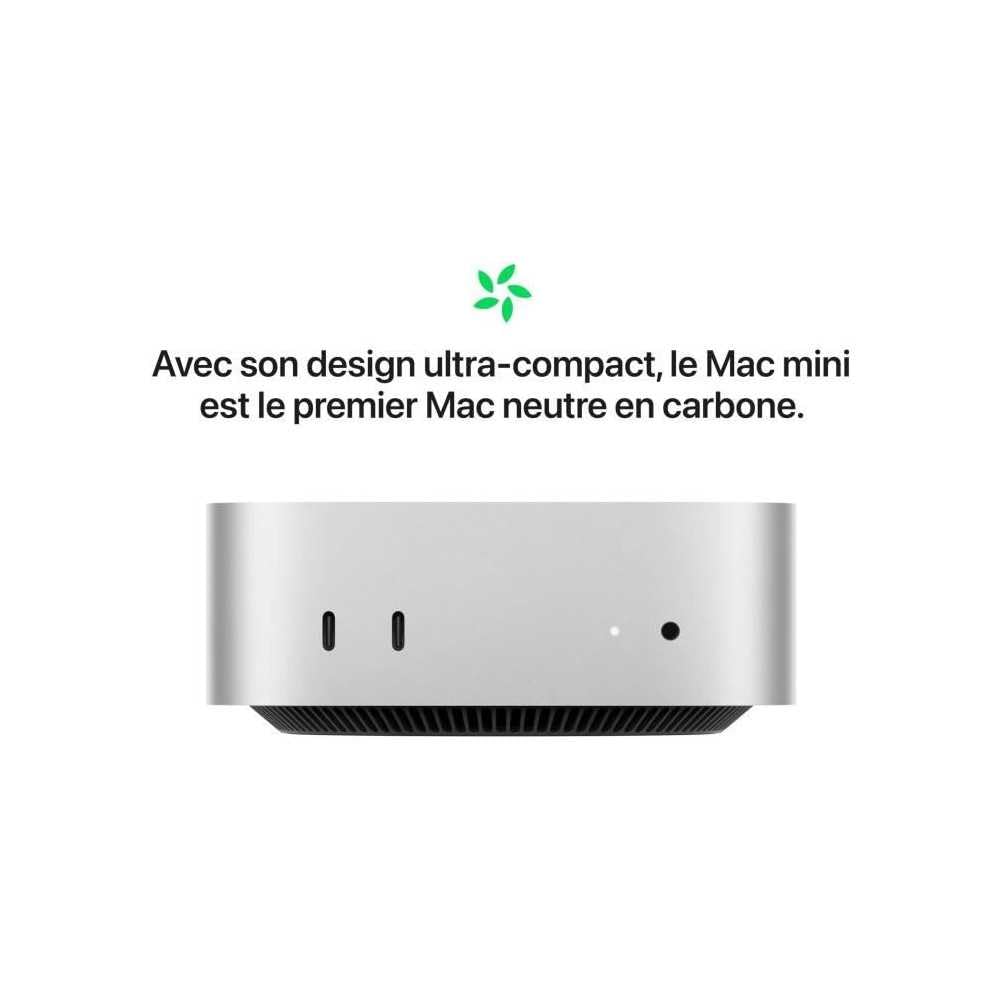 Apple Mac mini Desktop-PC mit M4 Chip, 10-Core CPU und 10-Core GPU - 16GB Unified Speicher, 256GB SSD Speicher, Gigabit Ethernet, kompatibel mit iPhone/iPad