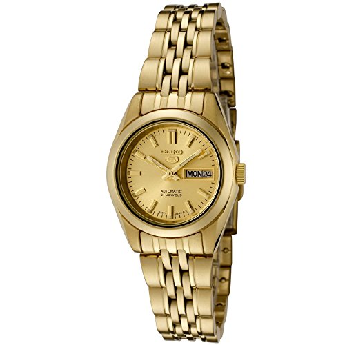 [ZCR[]Seiko rv 5 Automatic Gold Dial GoldTone Stainless Steel Watch SYMA38K fB[X [sAi]
