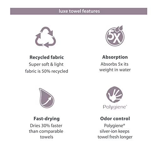 Image of PackTowl Luxe Lightweight Microfiber Camping and Travel Towel, Sage, Beach