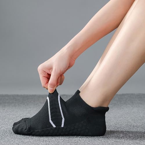 Image of MOMISY Men's Premium Cotton Cushion Ankle length Socks, (Multicolor) Pack of 5 (Free Size)