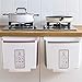 Household Trash Hanging Trash Can Foldable Wall- Mounted Trash Bins for Kitchen Cabinet Door and Bathroom Diaper Pail Hanging Garbage Can for Office and Baby Crib Garbage can