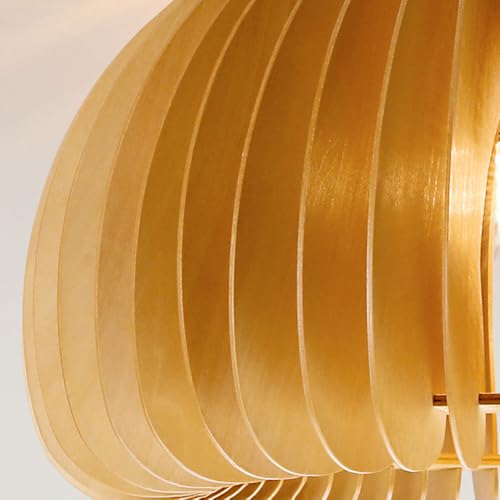 Lámpara de techo de madera para iluminar pasillos oscuros con techos bajos 4