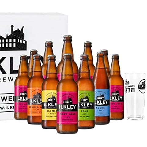 Ilkley Brewery Craft Beer Gift Hamper | Core Ales Case (12x 500ml Bottles) | Beer Gifts for Men & Women Who Love Local Pale Ale IPA Beer Bitter Cover