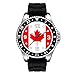 Produktbild Timest - Kanada - Länder Flaggen Uhr Unisex mit Silikonarmband in schwarz Rund Analog Quarz SE0376