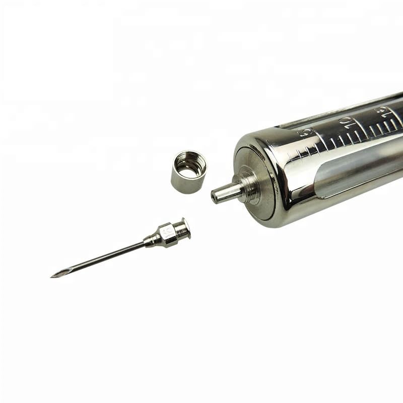 Stufenlos einstellbare Spritzenpistole für Vieh und Geflügel, Tierärztliche Werkzeuge Rinder, Ziegen Schweine, 10/20/30/50ml Automatische Dosierung