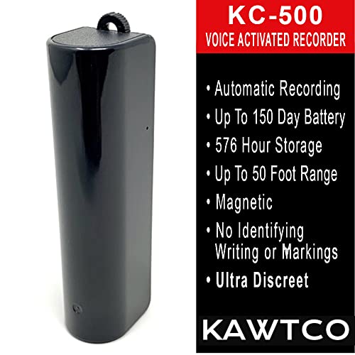 Small Voice Activated Digital Audio Recorder | Super Long 150 Day Standby Battery Life / 14 Day Cont. | 576 Hour Storage Capacity 16Gb | Date & Time Stamp | Very Clear Easy To Use Recording Device #TOP7
