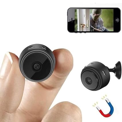 Atika Bazaar Smart Eye Mini Wi-Fi Full HD 720P-1080P Wireless Magnet Camera Motion Camera Audio and Video Live with Wireless Recorded Magnet Cam with Light Vision and Motion Detection 48mp