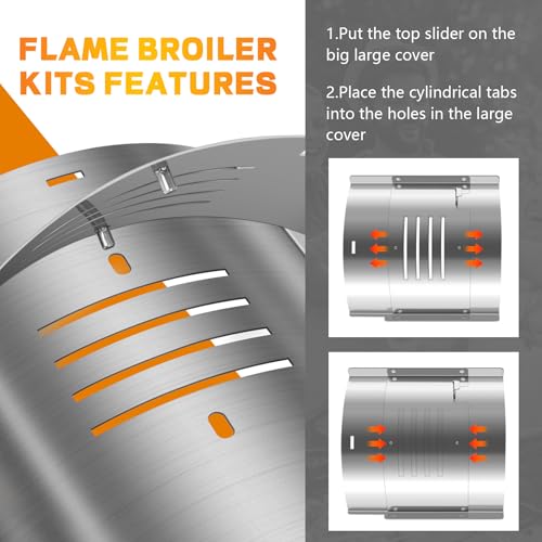 Kit de gril à granulés portable PB150PPS diffuseur de chaleur Pitboss 10697 avec couvercle