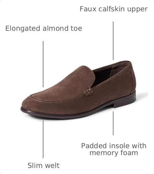 Image of Amazon Essentials Men's Venetian Dress Slip-On Loafers with Memory Foam | Dress Shoes