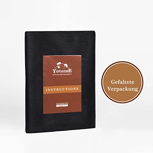 Yotache Katzenschutzgitter 252×122 cm, Petscreen, katzengitter Fenster ohne Bohren, PVC-beschichtetes Polyester Katzengitter, Schwarz