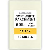 50 Soft White Parchment 60lb Text Weight Paper - 11