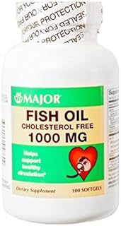 (3 Pack) Major Omega-3 Fish Oil Cholesterol Free 1000mg, 100 Ct (Pack of 3)