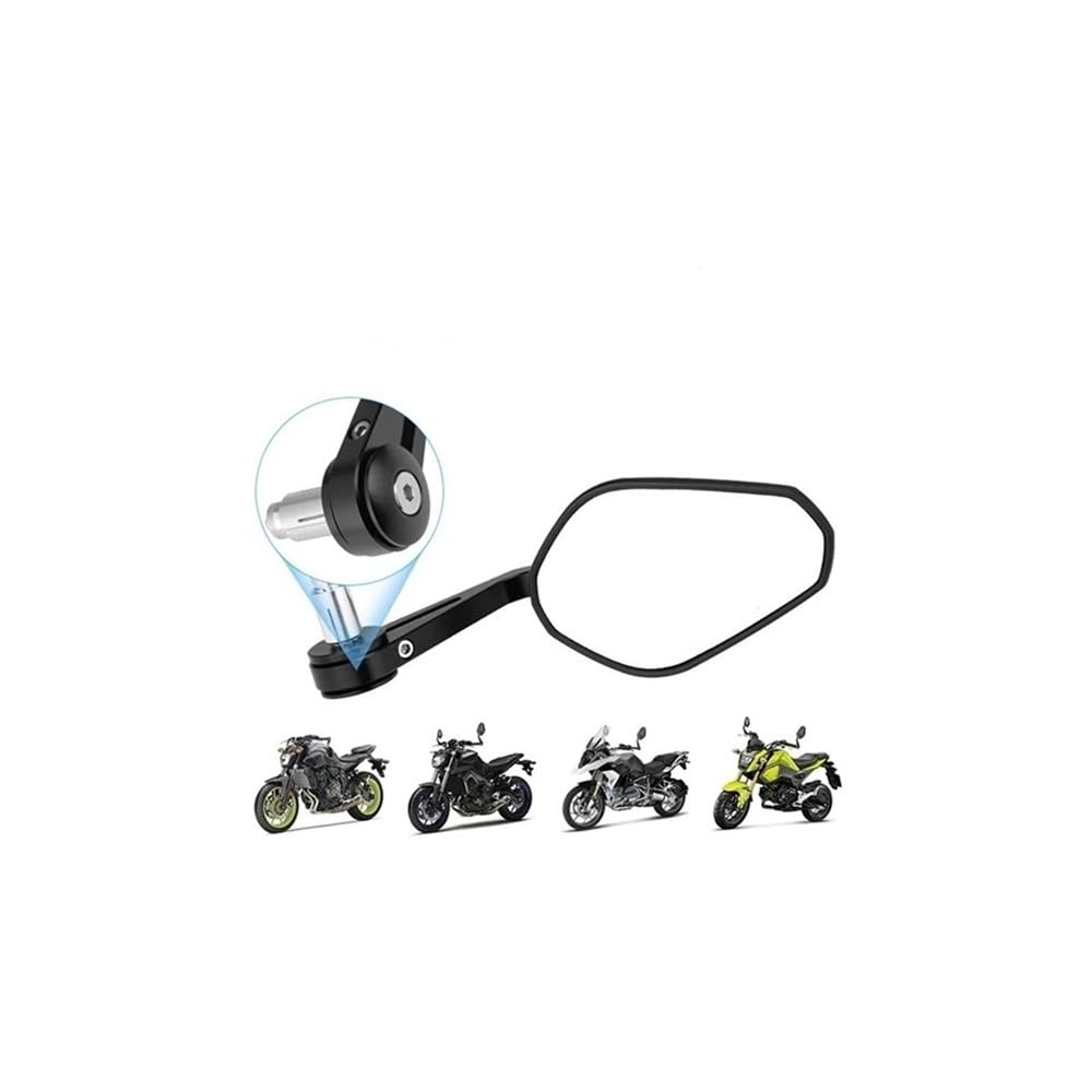 motos Miroir vélo Rétroviseur Guidon Moto 7/8'' 22 Mm, Rétroviseur D'extrémité Guidon Pour CB1000R CB650 CB500F, Accessoires Moto(Bundle2)